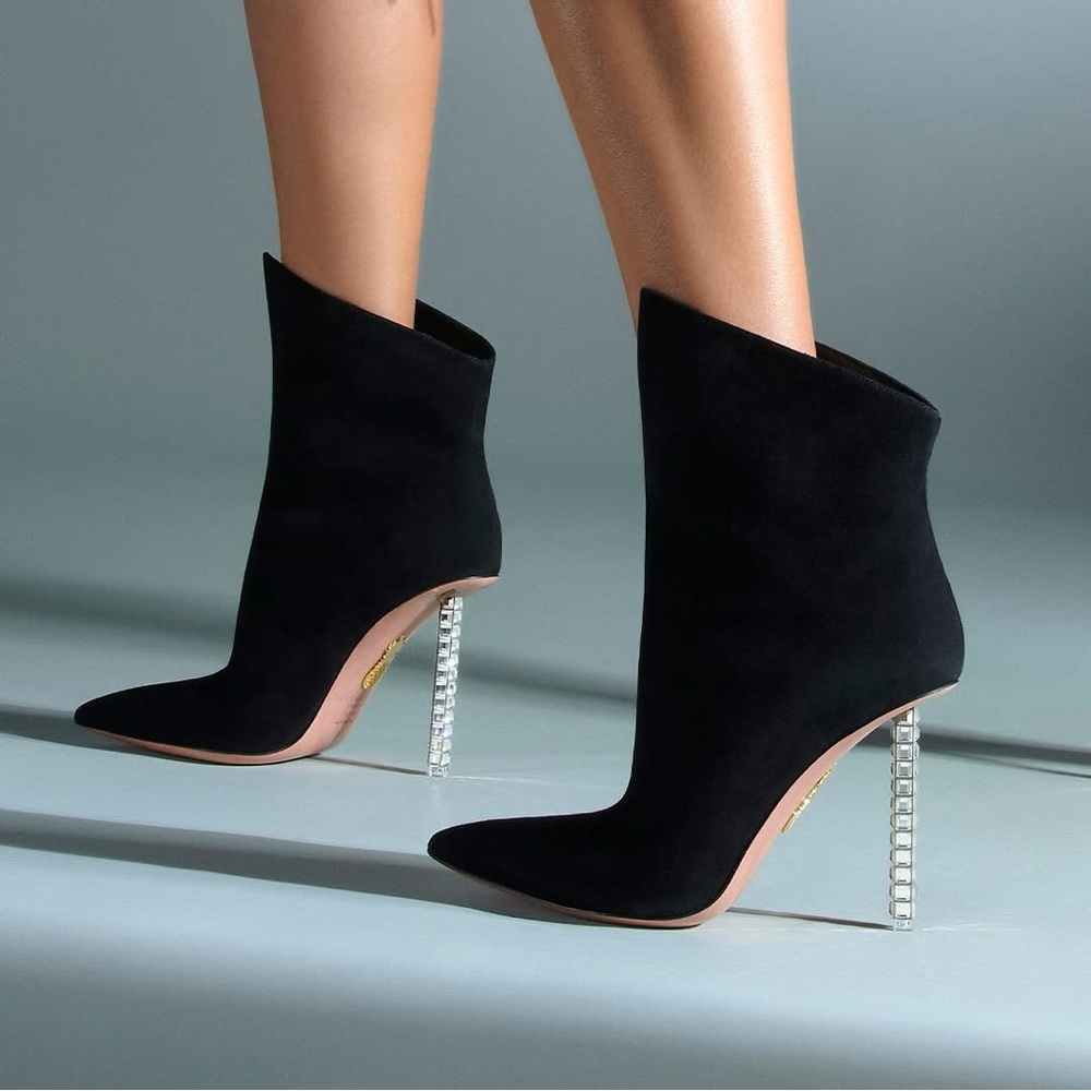 EUC Aquazzura Rock Chic Booties 105mm $1,395 37.5